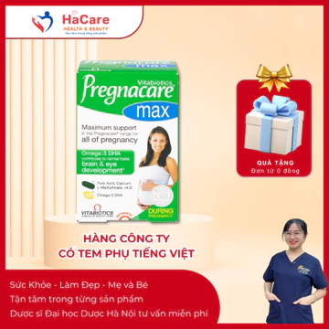 [HÀNG CTY,TEM PHỤ] Vitamin tổng hợp bầu Pregnacare Max Vitabiotics 84 viên bổ sung vitamin, acid folic và DHA cho bà bầu