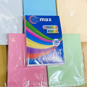 Bìa Màu A4 Thái 180gsm (100 tờ/xấp )