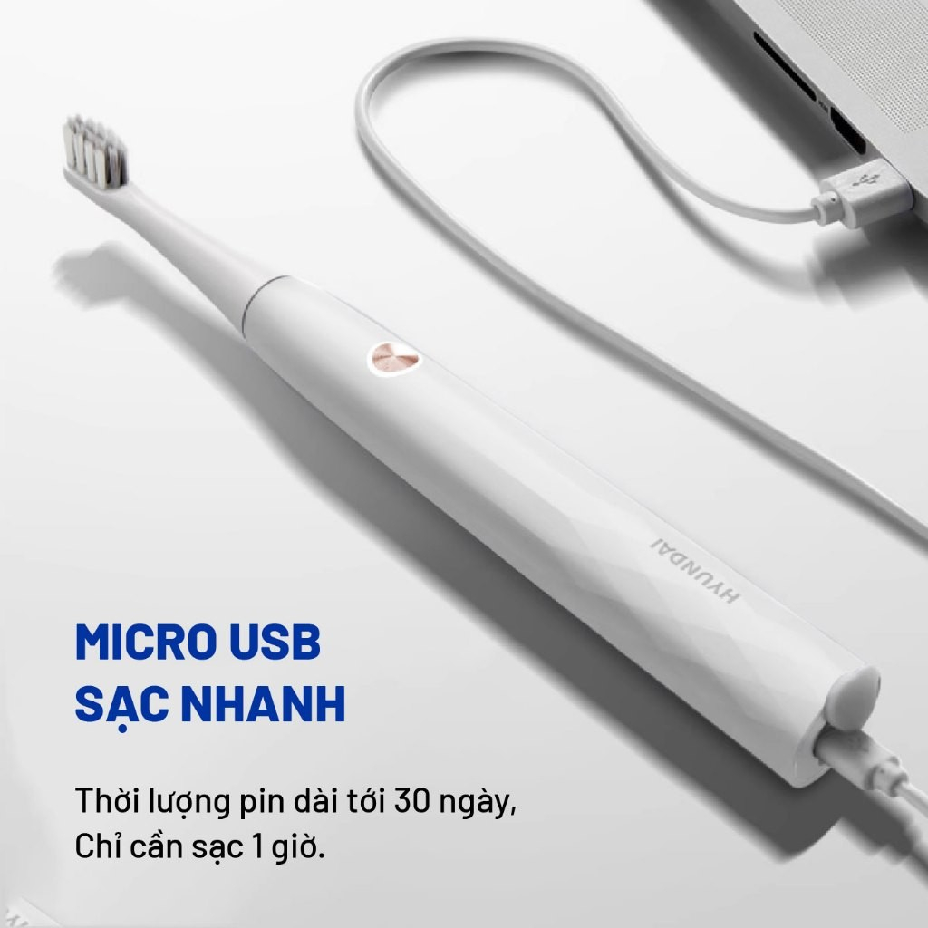 Bàn Chải Điện Hyundai OC-012 - Công nghệ rung siêu mạnh - Bảo hành chính hãng 12 tháng