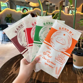 [ Tặng 20c ] Set 1000 túi giấy đựng bánh mì giấy offset 60gsm miệng SOLE  – tiện lợi dùng 1 lần