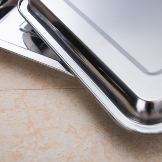 Một Khay inox đựng thức ăn,mâm cơm sâu 4.8cm,khay trà