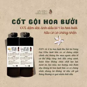 CỐT GỘI HOA VỎ BƯỞI HỮU CƠ - không có bảo quản - gội rít - không có bọt - dùng tráng tóc sau gội