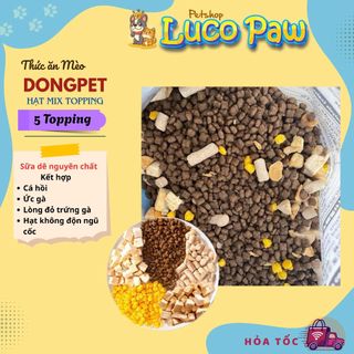 Hạt LANGLIKE - DONGPET - SHILANG A3 ( 5kg ) hạt mix topping thịt sấy, dinh dưỡng cao, mèo kén ăn