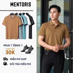 Áo Polo Nam Cao Cấp MENTORIS Vải Thoáng Mát, Form Slim Fit, Bo Cổ Dệt Nổi Sang Trọng MPS203S