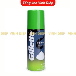 Bọt Cạo Râu Hương Chanh - Lọ 50gr  Foamy Lemon Lime Gillette