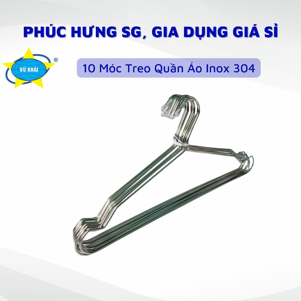 Combo 10 Móc Treo Quần Áo Inox 304 Vũ Khải - Đa Dạng Móc Lớn, Đa Năng ...