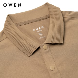 Owen - Áo polo Bodyfit APV252544 màu Nâu chất liệu Poly recycled (Renu)
