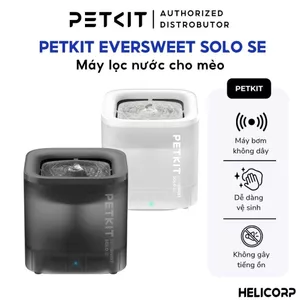 Đài Phun Nước Cho Chó, Cho Mèo Bơm Không Dây Petkit Eversweet Solo SE, Máy Lọc Nước Cho Chó Mèo - HeLiCorp