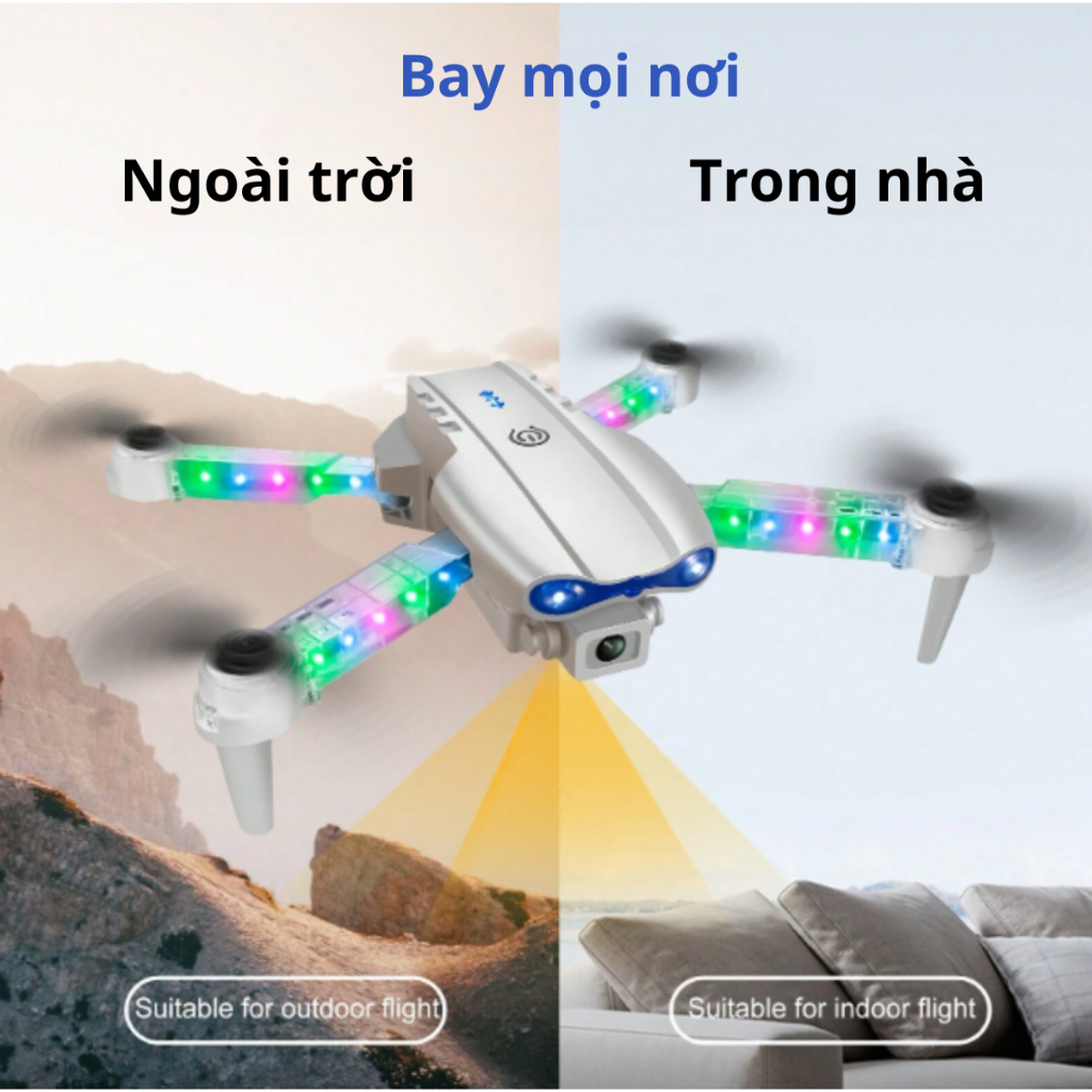 Flycam điều khiển từ xa e100D E88 E88 max E99 ,máy bay tập bay món quà lý tưởng cho bé, dễ sử dụng