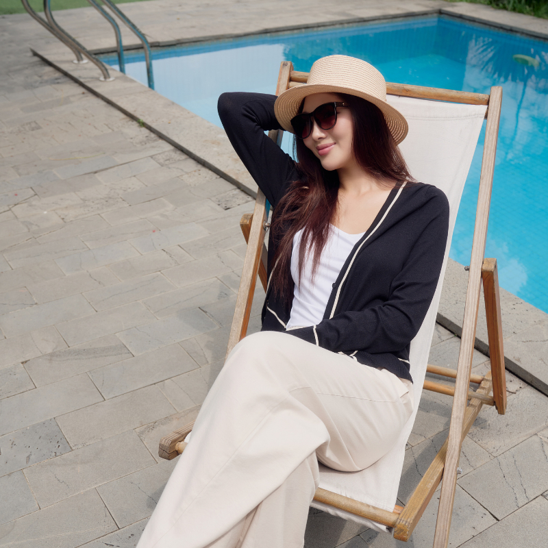 [CÒN TRẮNG] Áo Sweater Basic Nữ Tay Dài 2407005