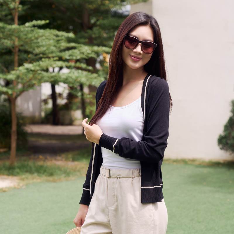[CÒN TRẮNG] Áo Sweater Basic Nữ Tay Dài 2407005