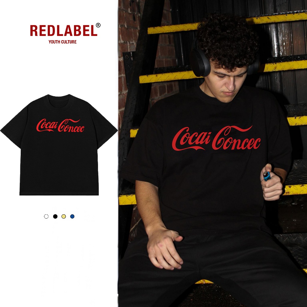Áo Vớ Vẩn Vui Tươi REDLABEL Áo Thun COCAI CONCEC Cotton 100% Oversize Nam Nữ TS36