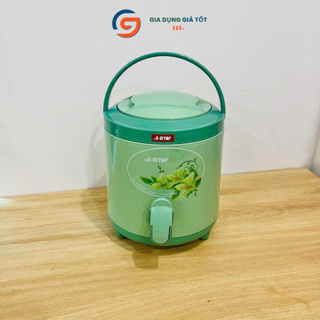 Bình giữ nhiệt có vòi Song Long 3 lít có quai xách, giữ lạnh tốt cho gia đình, quán ăn
