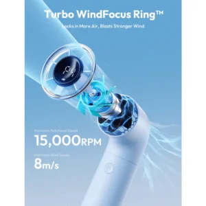 Quạt Cầm Tay AECOOLY Aero (2000mAh, 15H, 4 Speed Settings, LED Digital Display, 15000RPM)