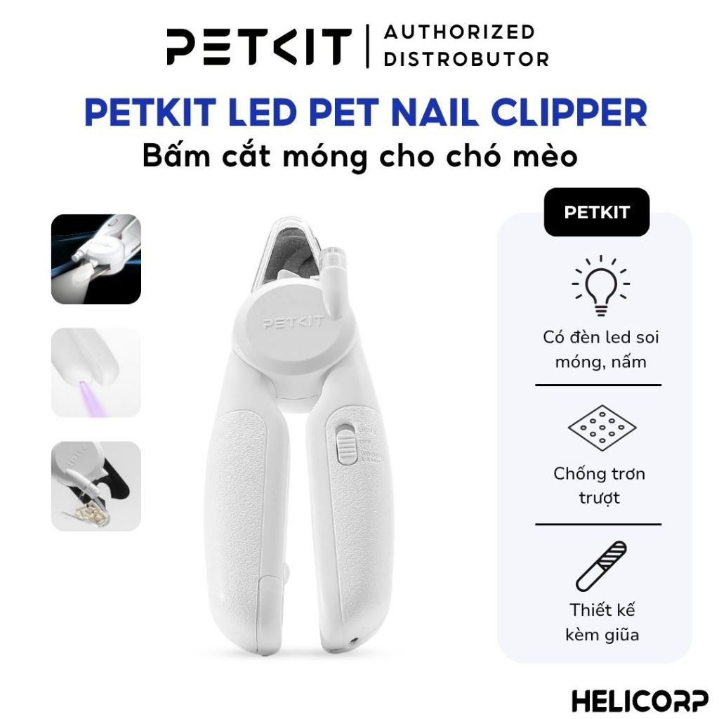 Kìm Bấm, Kéo Bấm Cắt Móng Cho Mèo Chó Petkit LED Pet Nail Clipper
