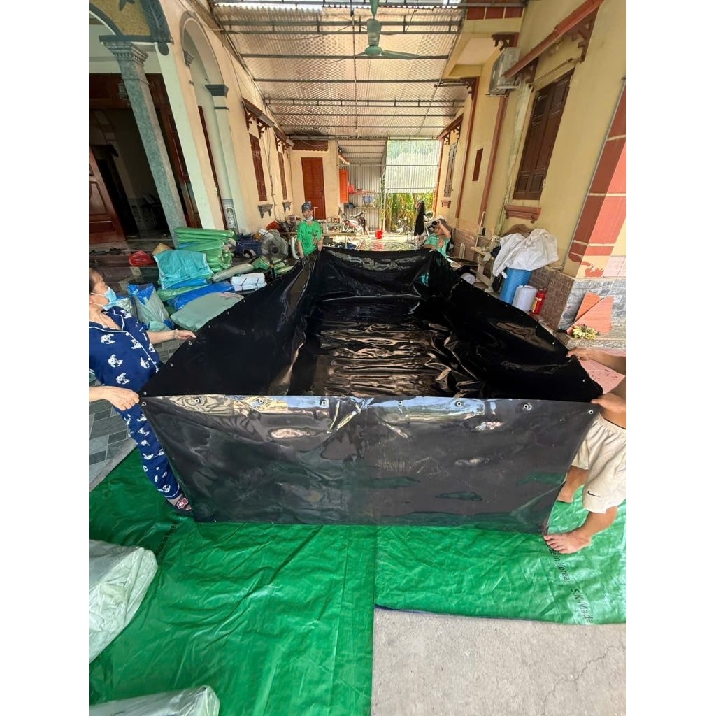 Bể bạt nuôi ốc ếch cá lươn, HDPE Màu đen bền bỉ chắc chắn
