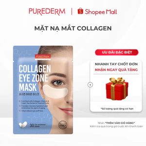 Mặt Nạ Mắt Collagen Purederm Giúp Dưỡng Ẩm Sâu, Giảm Khô & Nếp Nhăn Cho Vùng Mắt Khô