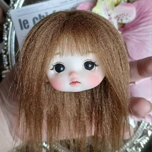Tóc Len rời cho búp bê 16cm và 17cm ( chỉ tóc ko gồm búp bê) búp bê bánh gạo mũ tóc đội đầu cho búp bê 17cm baboliy