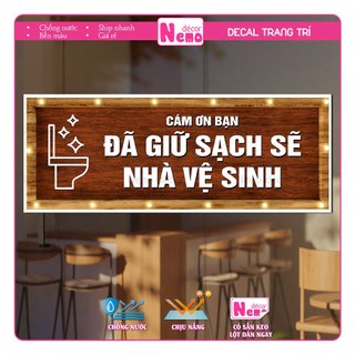 Decal Cấm Hút Thuốc, Không Hút Thuốc, Giữ Nhà Vệ Sinh Sạch Sẽ Sticker Trang Trí Dán Cửa Dán Kính, Tường, Gỗ, Chống Nước