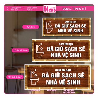 Decal Cấm Hút Thuốc, Không Hút Thuốc, Giữ Nhà Vệ Sinh Sạch Sẽ Sticker Trang Trí Dán Cửa Dán Kính, Tường, Gỗ, Chống Nước