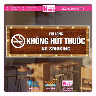 Decal Cấm Hút Thuốc, Không Hút Thuốc, Giữ Nhà Vệ Sinh Sạch Sẽ Sticker Trang Trí Dán Cửa Dán Kính, Tường, Gỗ, Chống Nước