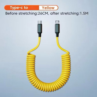 Dây Sạc Nhanh Lò Xo Type C To Type C 100W - Type C To L 27W Sạc Cho Ip 6/7/8/X/11/12/13/14 Plus Pro Max Truyền Carplay