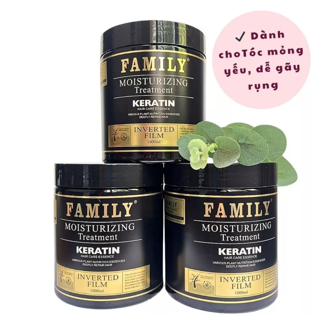 Hấp Hũ Family 1000ml | Kem Ủ Tóc Dưỡng Ẩm, Mềm Mượt, Tiết Kiệm Cho Salon & Gia Đình