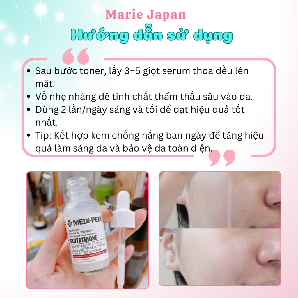 Serum Medi Peel Glutathione 6000 Dưỡng Trắng Cấp Ẩm White Ampoule Mẫu Mới  Hàn Quốc 30ml
