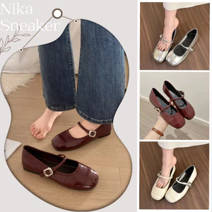 Giày Mary Jane Nữ, Giày Búp Bê Đế Bệt Quai Ngang Mũi Vuông Mềm Êm Chân Dành Cho Nữ Full || Mã N03