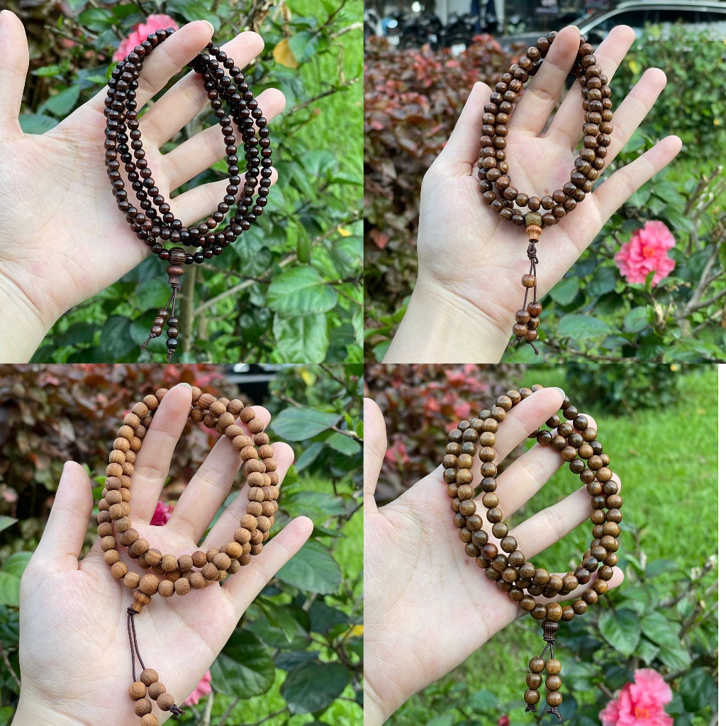 Chuỗi, Tràng 108,216 hạt các loại Bách xanh, Ngọc am, Vân hổ, Trắc nhiều size 4/6/8mm| Vòng tay phong thủy, may mắn