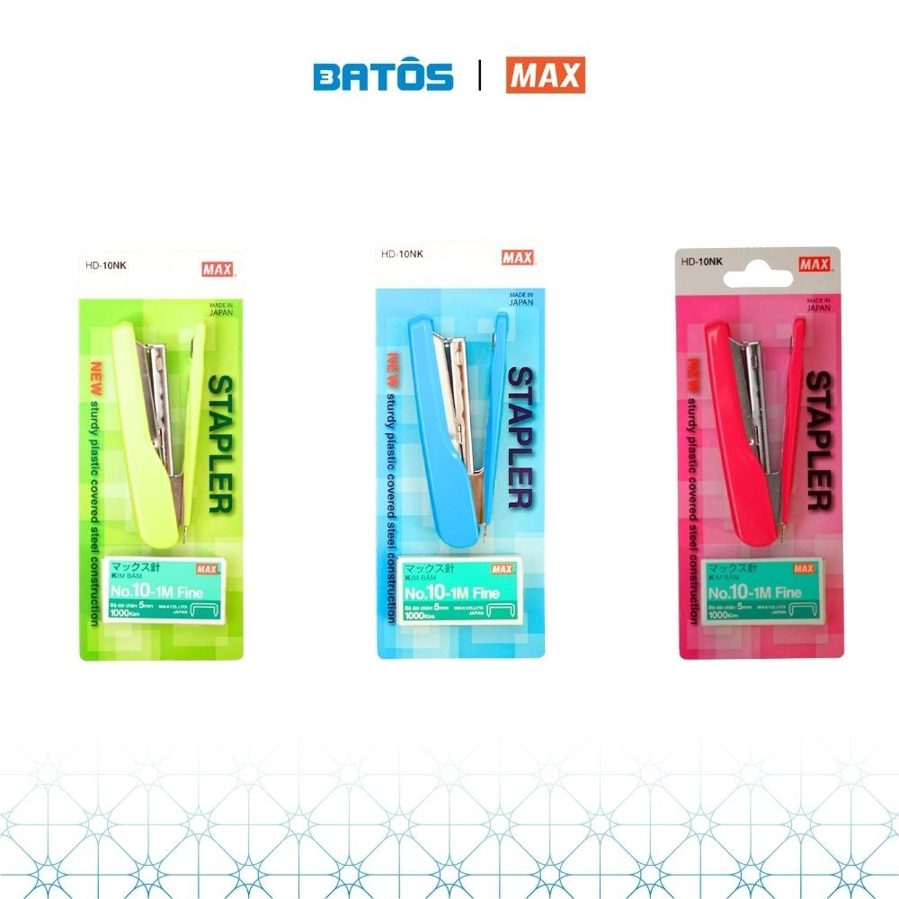 Bấm số 10 kèm kim HD-10NK Max Nhật Bản.