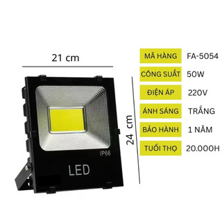 Đèn Pha LED Ngoài Trời, Đèn Pha COB Công Suất 50W 100W 150W 200W, Điện 220V, Chống nước IP66