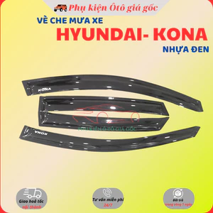 Vè che mưa xe Hyundai Kona đời 2018 - HIỆN NAY - Nhựa đen chuẩn form xe, 1 bộ 4 cánh