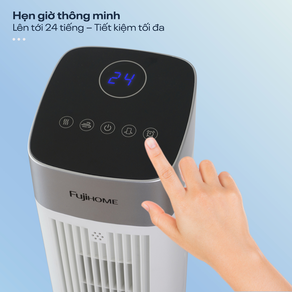 Quạt tháp TF-51E Nhập Khẩu FUJIHOME, Quạt điện cây điều khiển từ xa tiết kiệm điện có tinh dầu