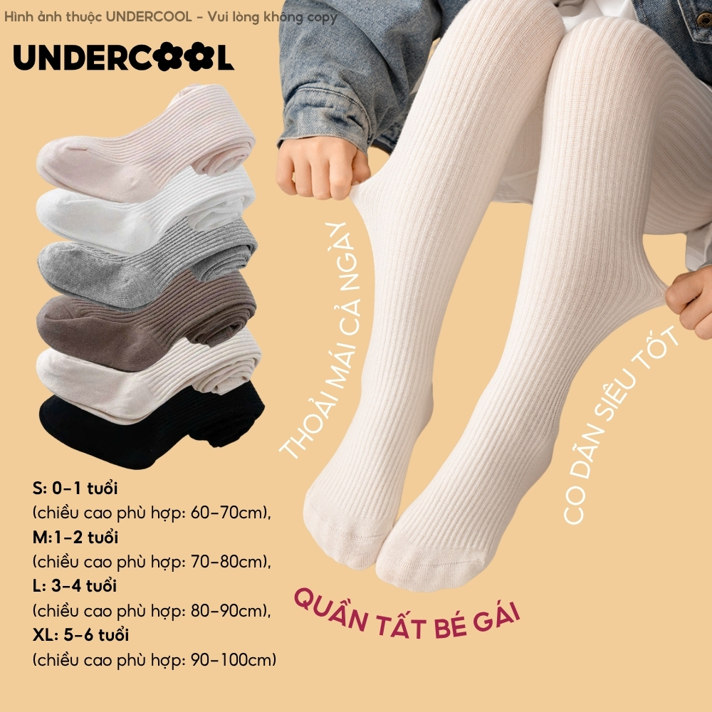 Quần Tất Len UNDERCOOL 4 Chiều Bé Gái Mùa Thu Đông Co Giãn Siêu Mềm Giữ Ấm Thoáng Khí Đa Màu Basic Dễ Phối QT13