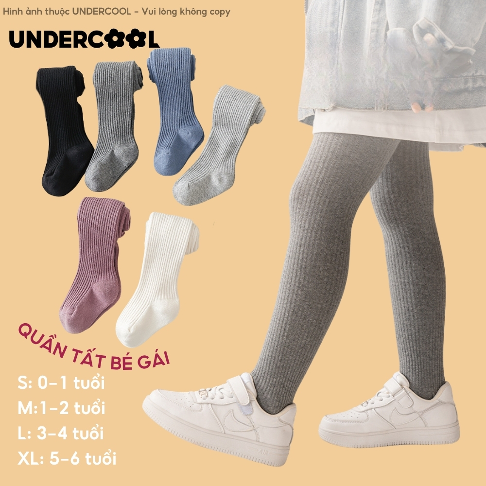 Quần Tất Len UNDERCOOL 4 Chiều Bé Gái Mùa Thu Đông Co Giãn Siêu Mềm Giữ Ấm Thoáng Khí Đa Màu Basic Dễ Phối QT13