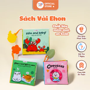Đồ chơi vải Ehon Lalala Baby đồ chơi vải tương tác cho bé đồ chơi giáo dục sớm kích thích giác quan