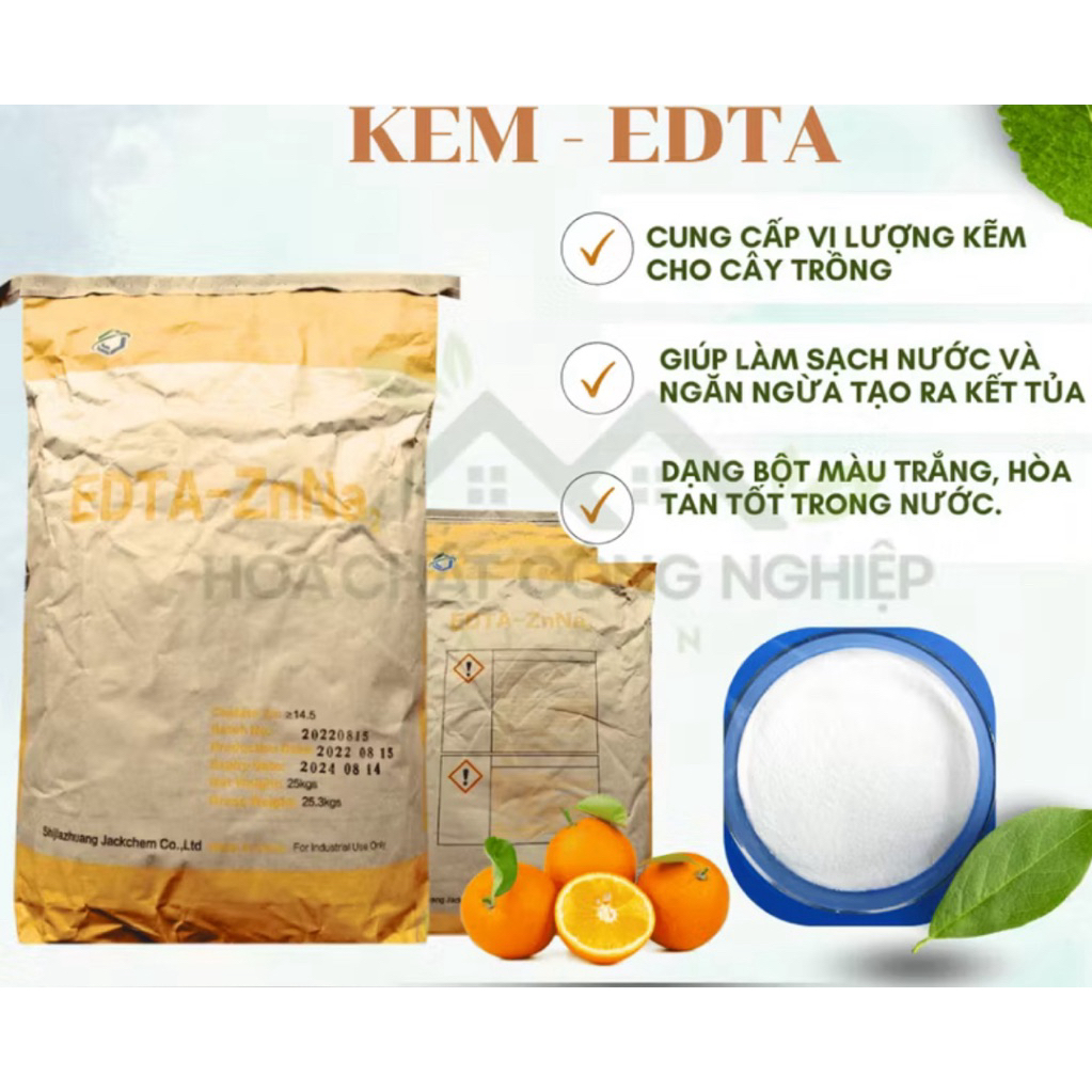 EDTA - ZnNa2 Kẽm chelate bổ sung lượng cho cay trồng(1kg)