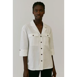 ZARA ÁO SƠMI 2TÚI WHITE (230913054)