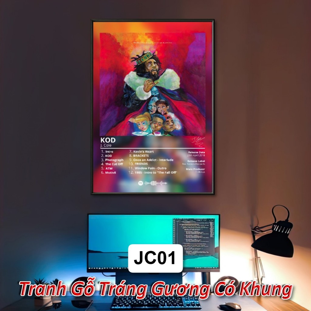 Frank Ocean, Eminem, J. Cole - Poster Album Âm Nhạc Có Khung Treo Tường Decor Phòng Khách Phòng Ngủ Không Gian Làm Việc