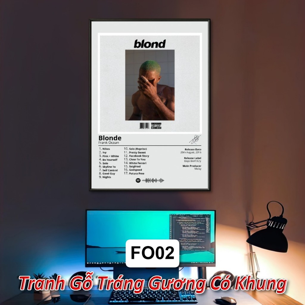 Frank Ocean, Eminem, J. Cole - Poster Album Âm Nhạc Có Khung Treo Tường Decor Phòng Khách Phòng Ngủ Không Gian Làm Việc