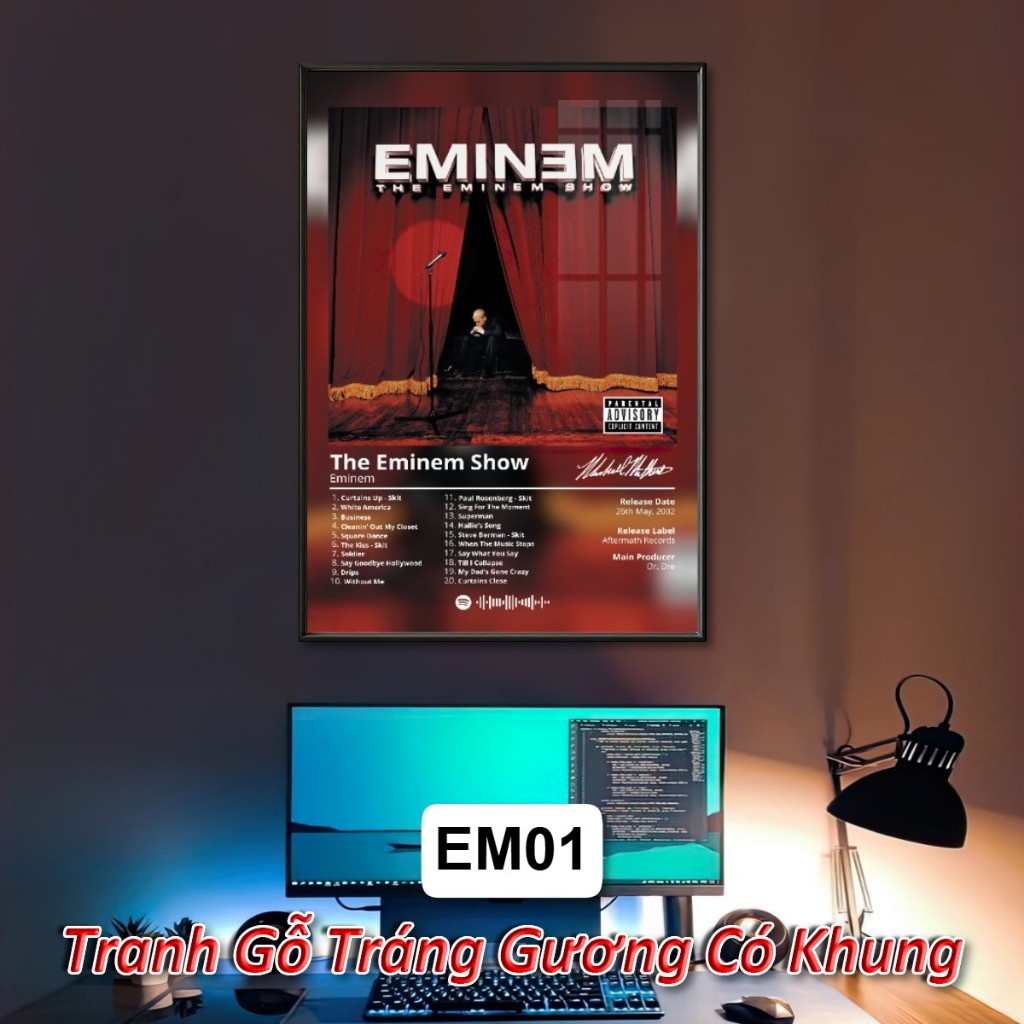 Frank Ocean, Eminem, J. Cole - Poster Album Âm Nhạc Có Khung Treo Tường Decor Phòng Khách Phòng Ngủ Không Gian Làm Việc