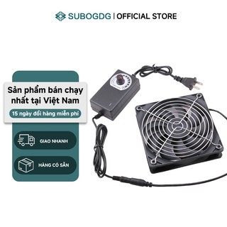 SUBOGDG Quạt Tản Nhiệt Chó Mèo, Quạt Làm Mát Gắn Chuồng-Quạt Thông Gió Hình Vuông 12CM Kèm Bộ Điều Tốc 1200RPM