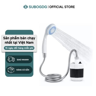 SUBOGDG Máy bơm vòi hoa sen du lịch di động Vòi hoa sen cắm trại nhỏ gọn đa năng