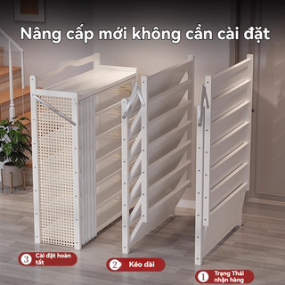 Kệ giày gấp gọn Giá giày nhiều lớp Trọng lượng nhẹ để gấp lại Không cần lắp đặt Chịu Lực Tốt Tiện Lợi Cho Gia Đình