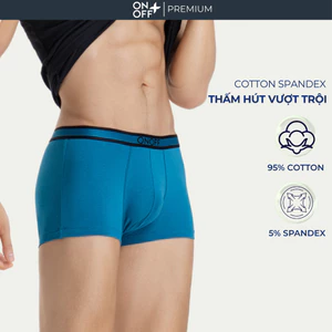 Quần lót nam cotton Mỹ dáng Trunk ONOFF extra mềm mịn co giãn 4 chiều kháng khuẩn thấm hút vượt trội 18UO23A004