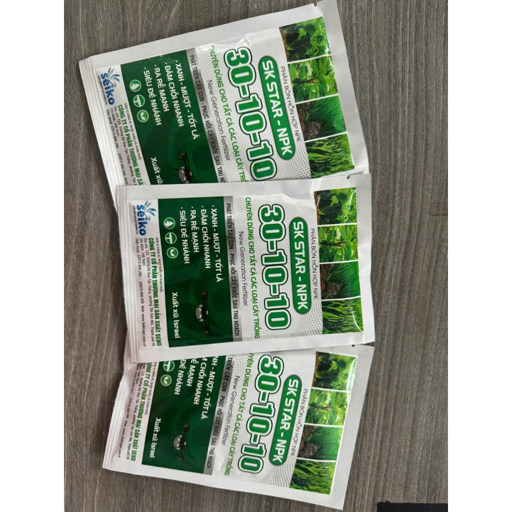SK STAR NPK 30-10-10+2MgO+TE Haifa (50gr) công thức bật mầm, bật tược, xanh lá, hồi sức sau thu hoạch