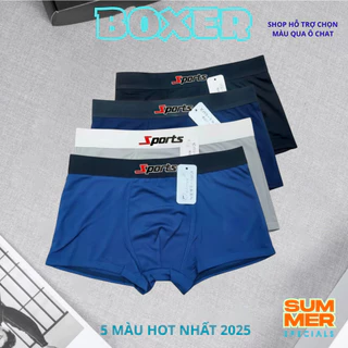 Combo 4 quần sịp nam SPORT [Size 35Kg - 95kg] Sịp nam boxer thun lạnh mềm mịn co dãn thấm hút tốt