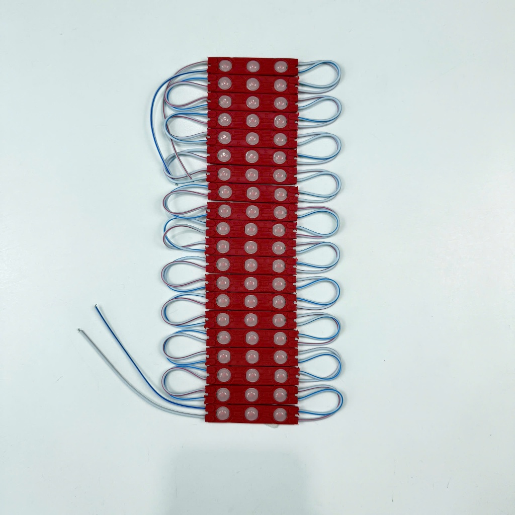 (Giá 2 vỉ ) Led module 3 bóng 6113 - 12V sử dụng chip 2835,trắng,vàng ấm,đỏ, lá, dương, hồng