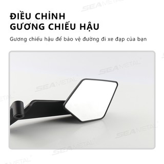 SEAMETAL Xe Máy Gương Chiếu Hậu Tầm Nhìn Độ Nét Cao Cánh Gió Có Thể Điều Chỉnh Xoay